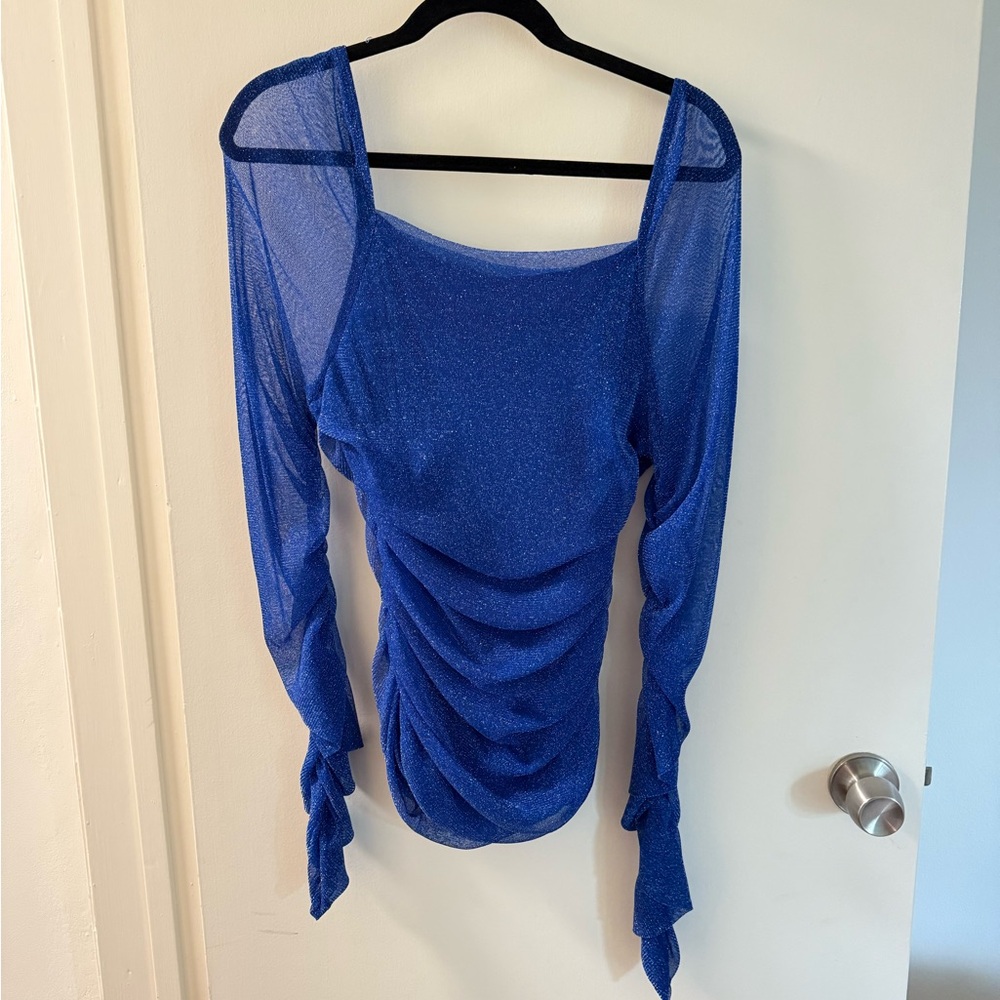 Elegant Blue Women's Top